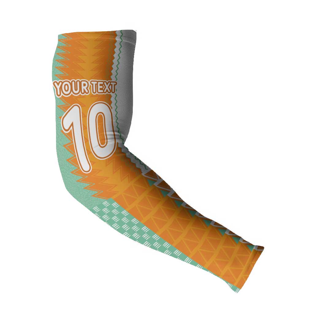 Custom Ivory Coast Football Arm Sleeves Côte d'Ivoire-Tribal Sporty Style - African Pride