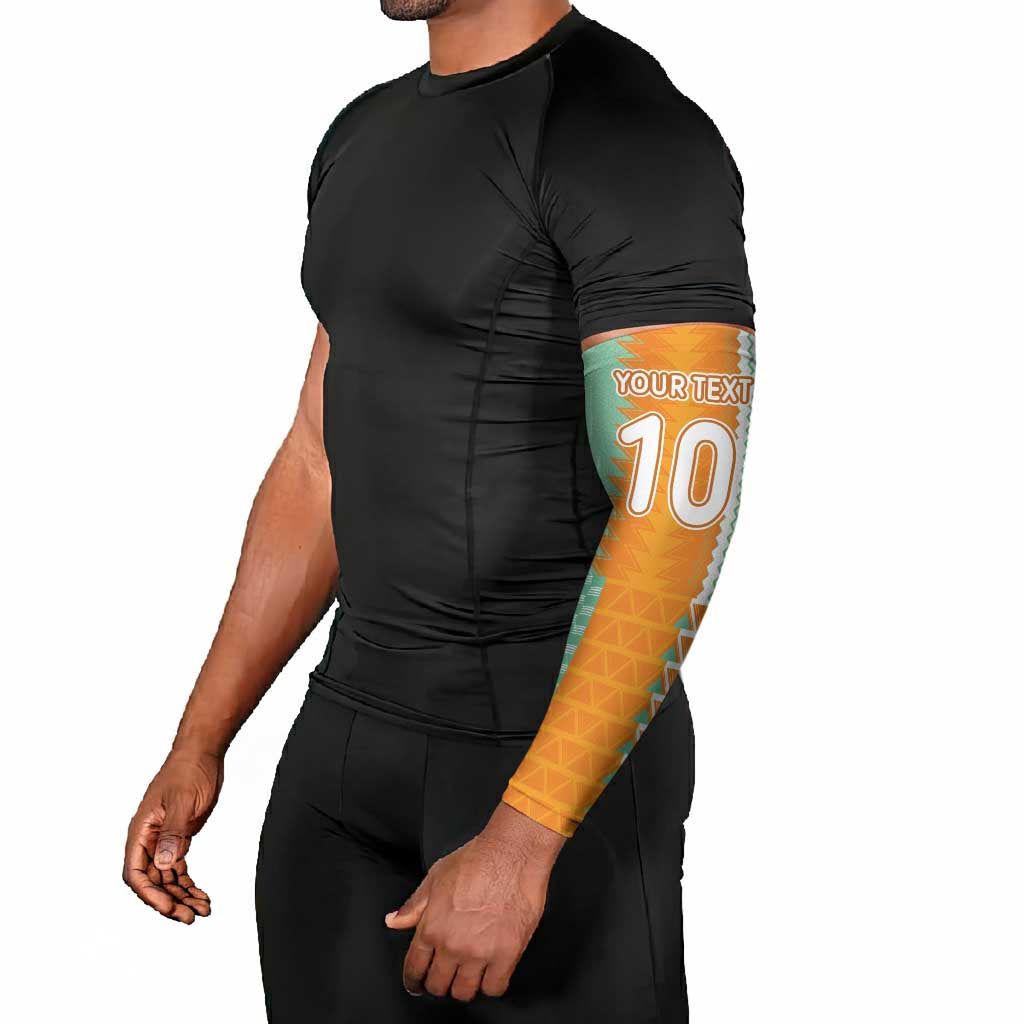 Custom Ivory Coast Football Arm Sleeves Côte d'Ivoire-Tribal Sporty Style - African Pride