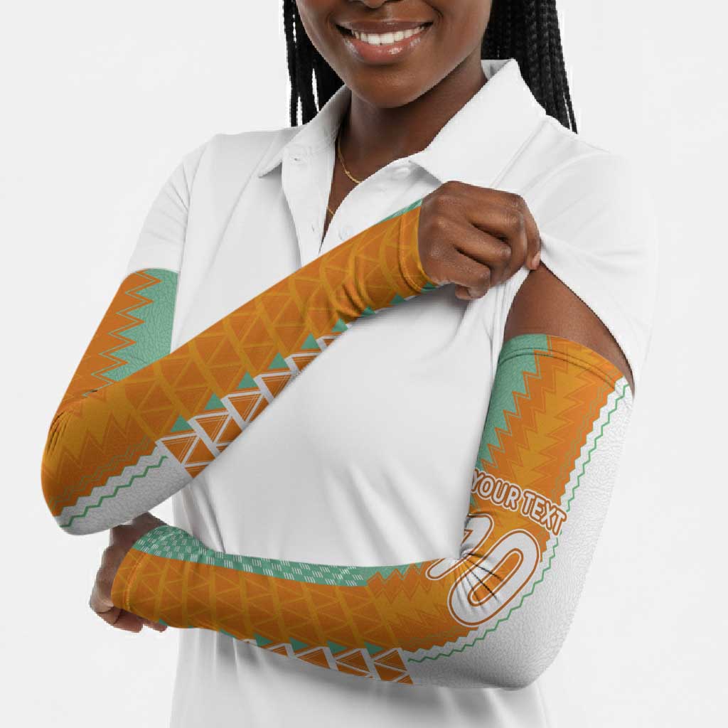 Custom Ivory Coast Football Arm Sleeves Côte d'Ivoire-Tribal Sporty Style - African Pride