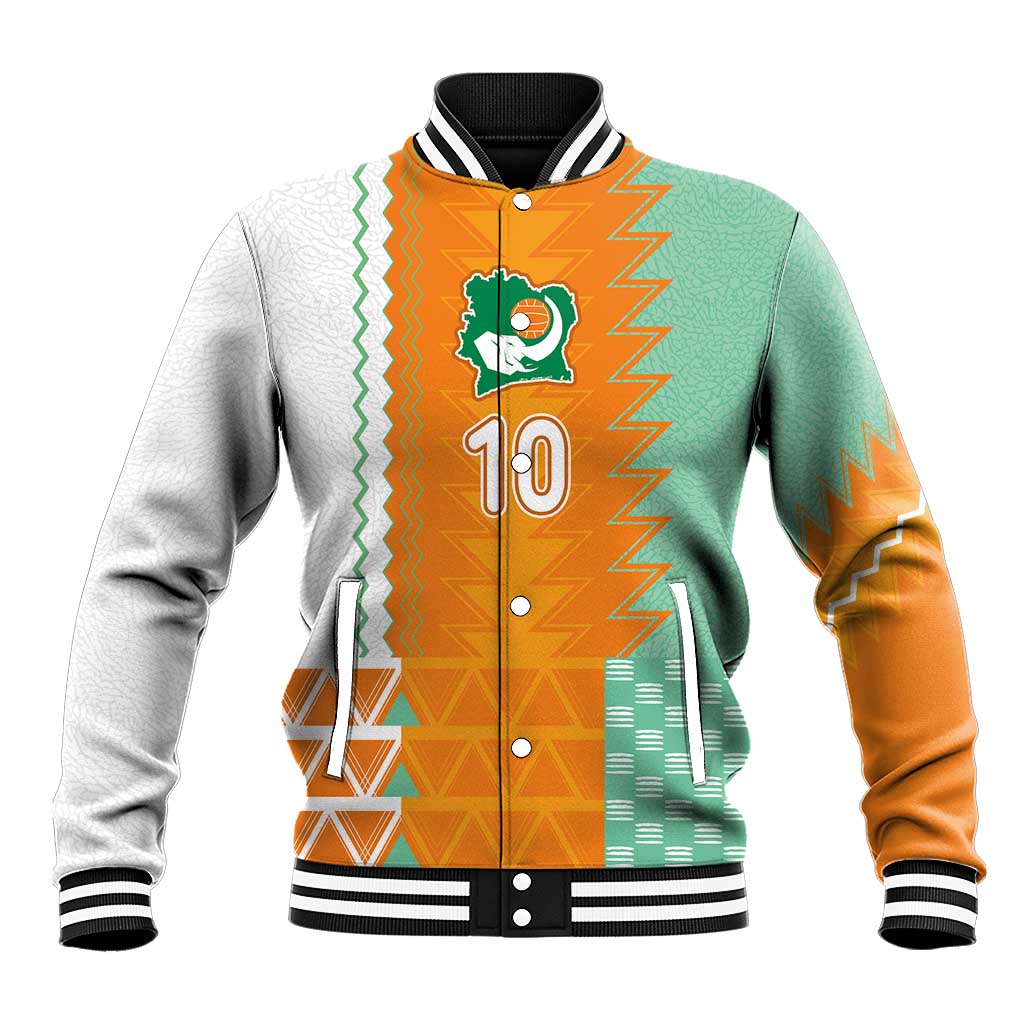 Custom Ivory Coast Football Baseball Jacket Côte d'Ivoire-Tribal Sporty Style - African Pride