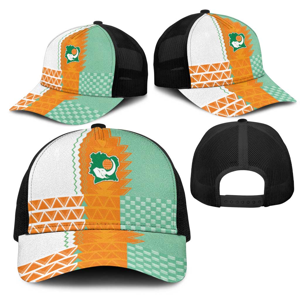Ivory Coast Football Baseball Net Cap Côte d'Ivoire-Tribal Sporty Style