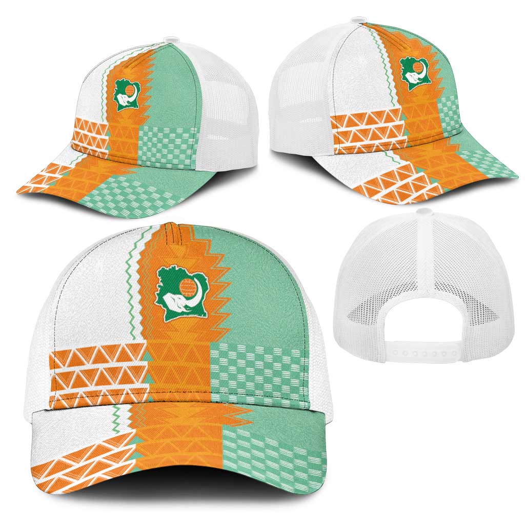 Ivory Coast Football Baseball Net Cap Côte d'Ivoire-Tribal Sporty Style