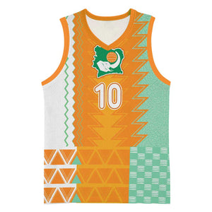 Custom Ivory Coast Football Basketball Jersey Côte d'Ivoire-Tribal Sporty Style - African Pride