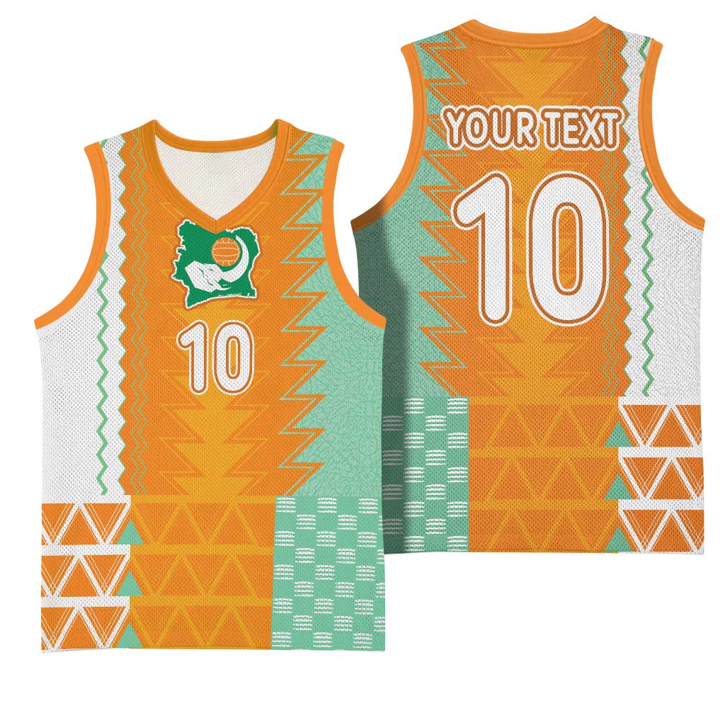 Custom Ivory Coast Football Basketball Jersey Côte d'Ivoire-Tribal Sporty Style - African Pride