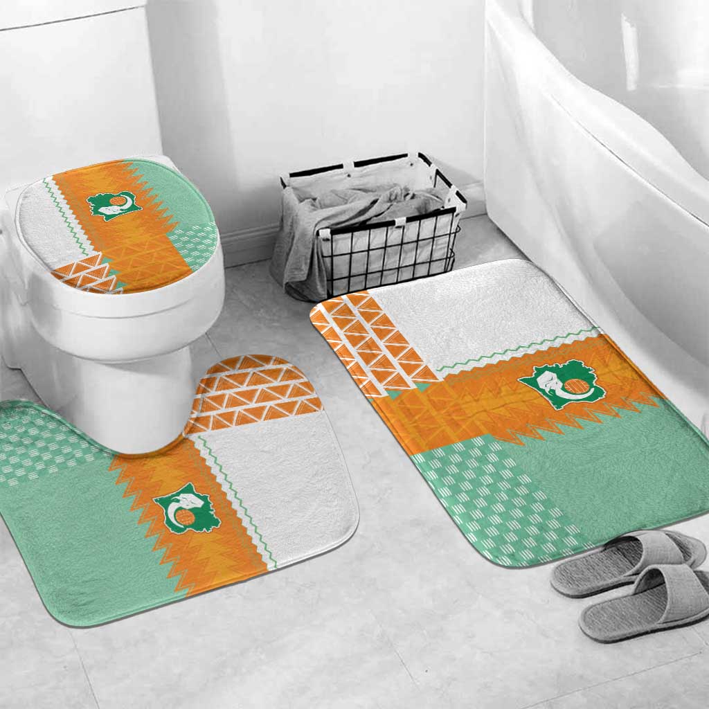 Ivory Coast Football Bathroom Set Côte d'Ivoire-Tribal Sporty Style - African Pride