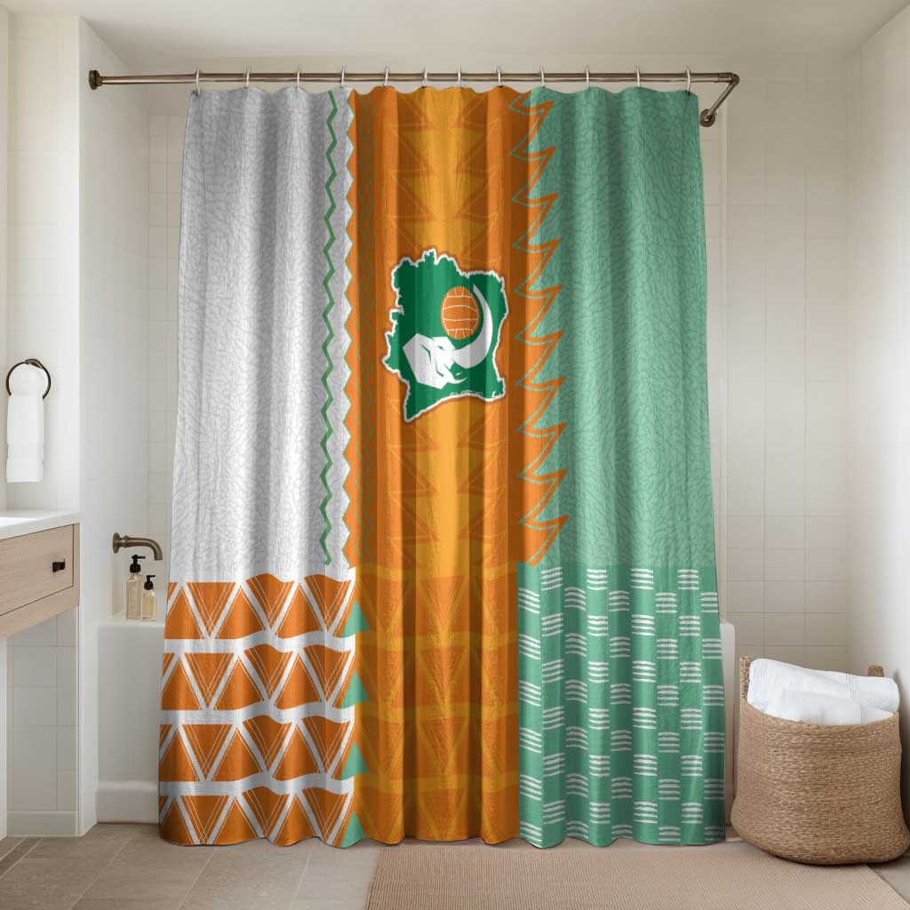 Ivory Coast Football Bathroom Set Côte d'Ivoire-Tribal Sporty Style - African Pride
