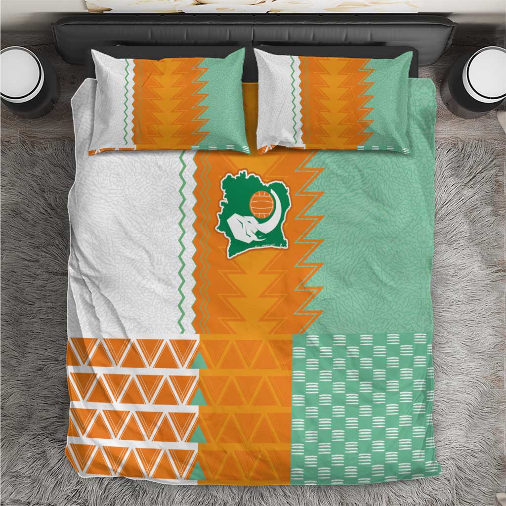Ivory Coast Football Bedding Set Côte d'Ivoire-Tribal Sporty Style - African Pride