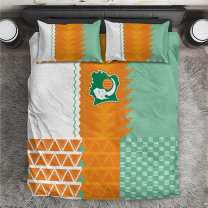 Ivory Coast Football Bedding Set Côte d'Ivoire-Tribal Sporty Style - African Pride