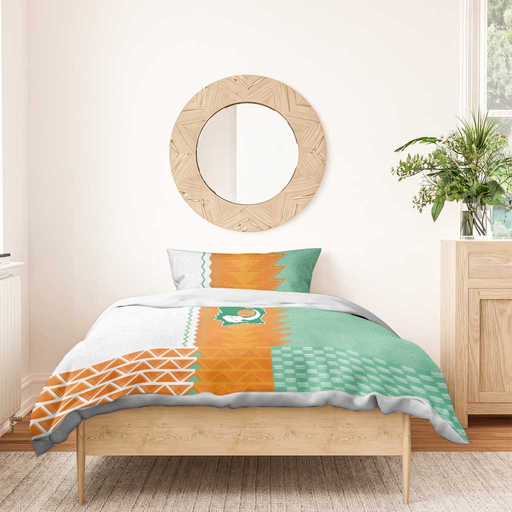 Ivory Coast Football Bedding Set Côte d'Ivoire-Tribal Sporty Style - African Pride