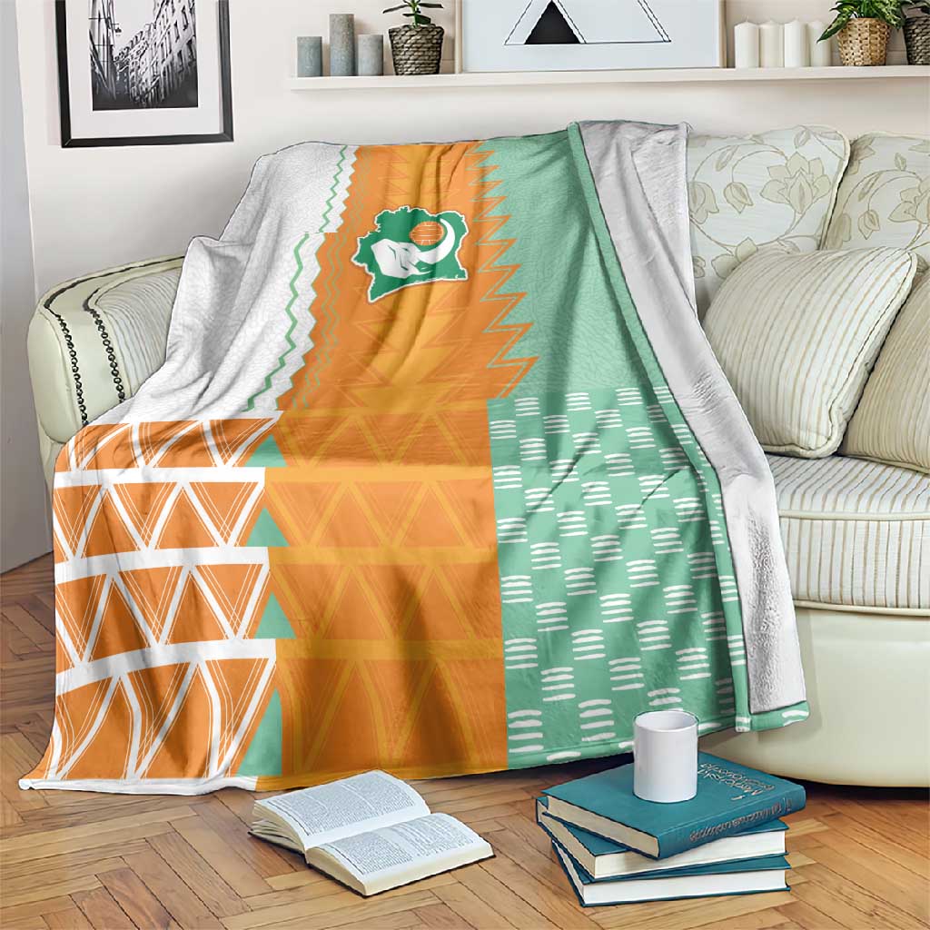 Ivory Coast Football Blanket Côte d'Ivoire-Tribal Sporty Style - African Pride