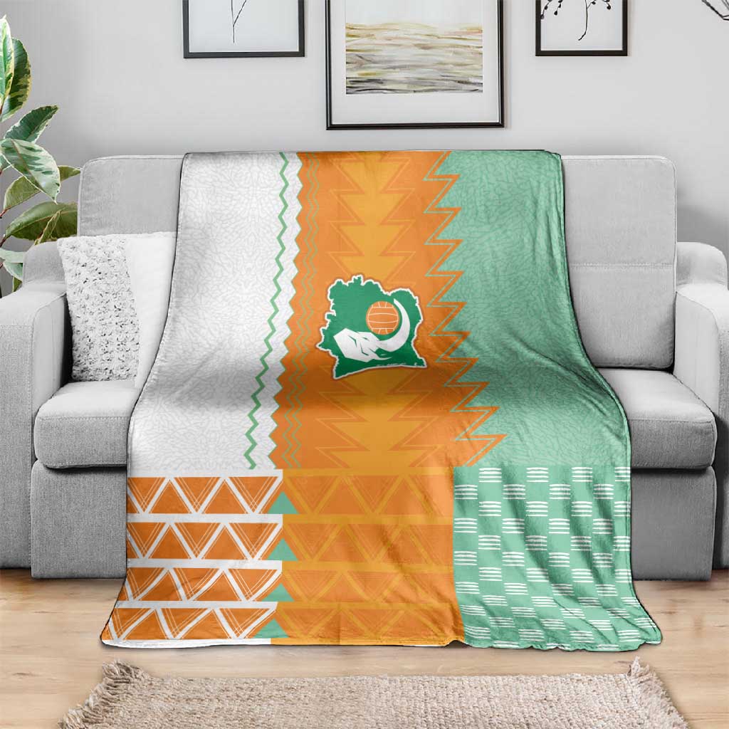 Ivory Coast Football Blanket Côte d'Ivoire-Tribal Sporty Style - African Pride