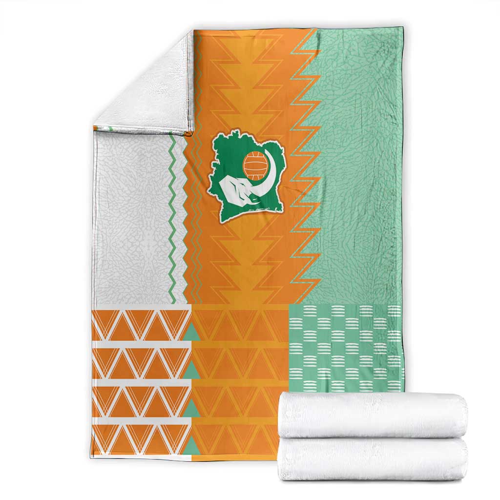 Ivory Coast Football Blanket Côte d'Ivoire-Tribal Sporty Style - African Pride