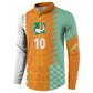 Custom Ivory Coast Football Button Sweatshirt Côte d'Ivoire-Tribal Sporty Style