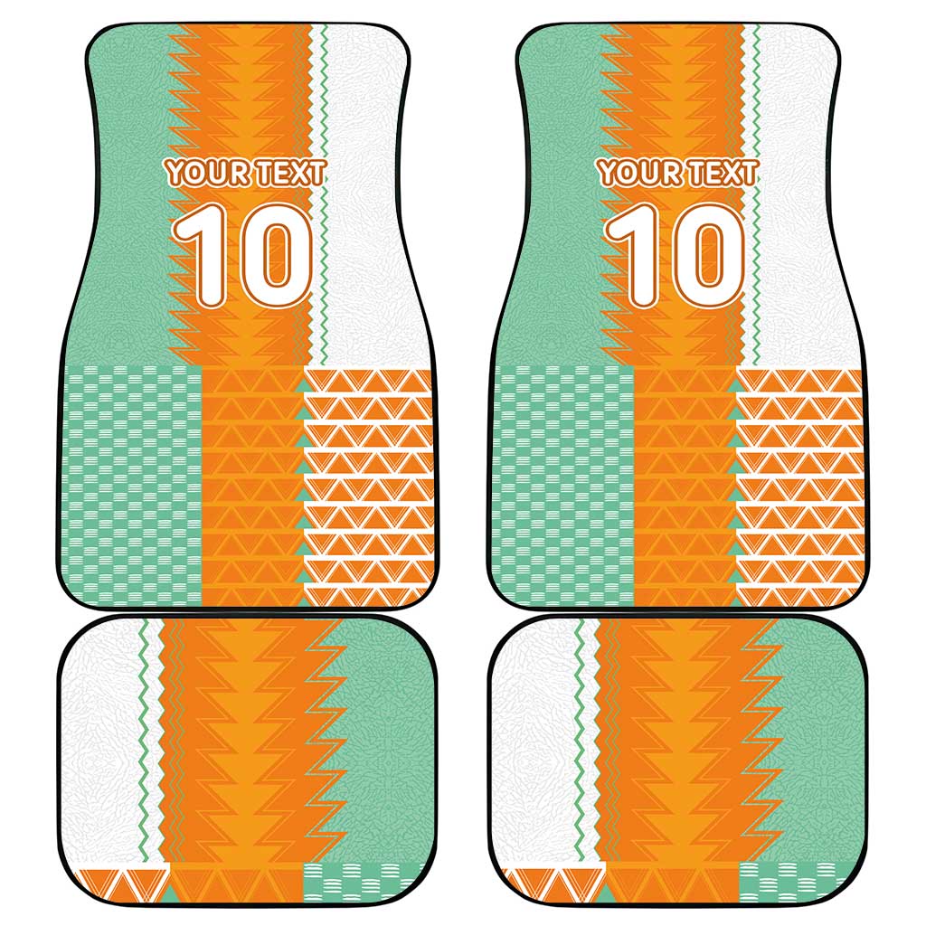 Custom Ivory Coast Football Car Mats Côte d'Ivoire-Tribal Sporty Style - African Pride