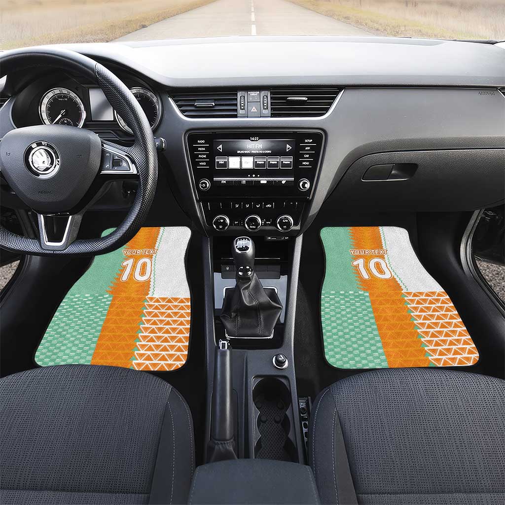 Custom Ivory Coast Football Car Mats Côte d'Ivoire-Tribal Sporty Style - African Pride