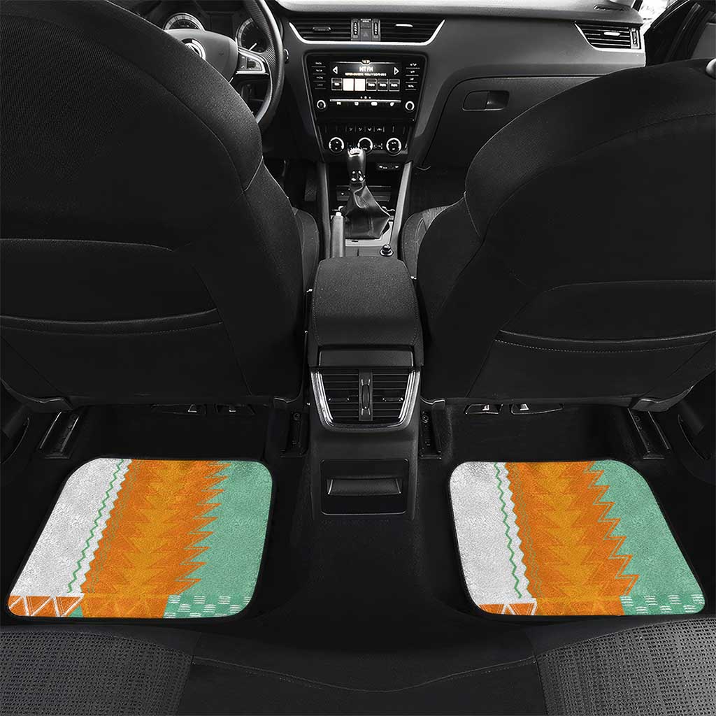 Custom Ivory Coast Football Car Mats Côte d'Ivoire-Tribal Sporty Style - African Pride