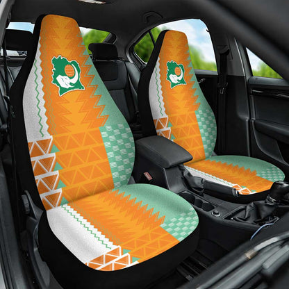 Ivory Coast Football Car Seat Cover Côte d'Ivoire-Tribal Sporty Style - African Pride
