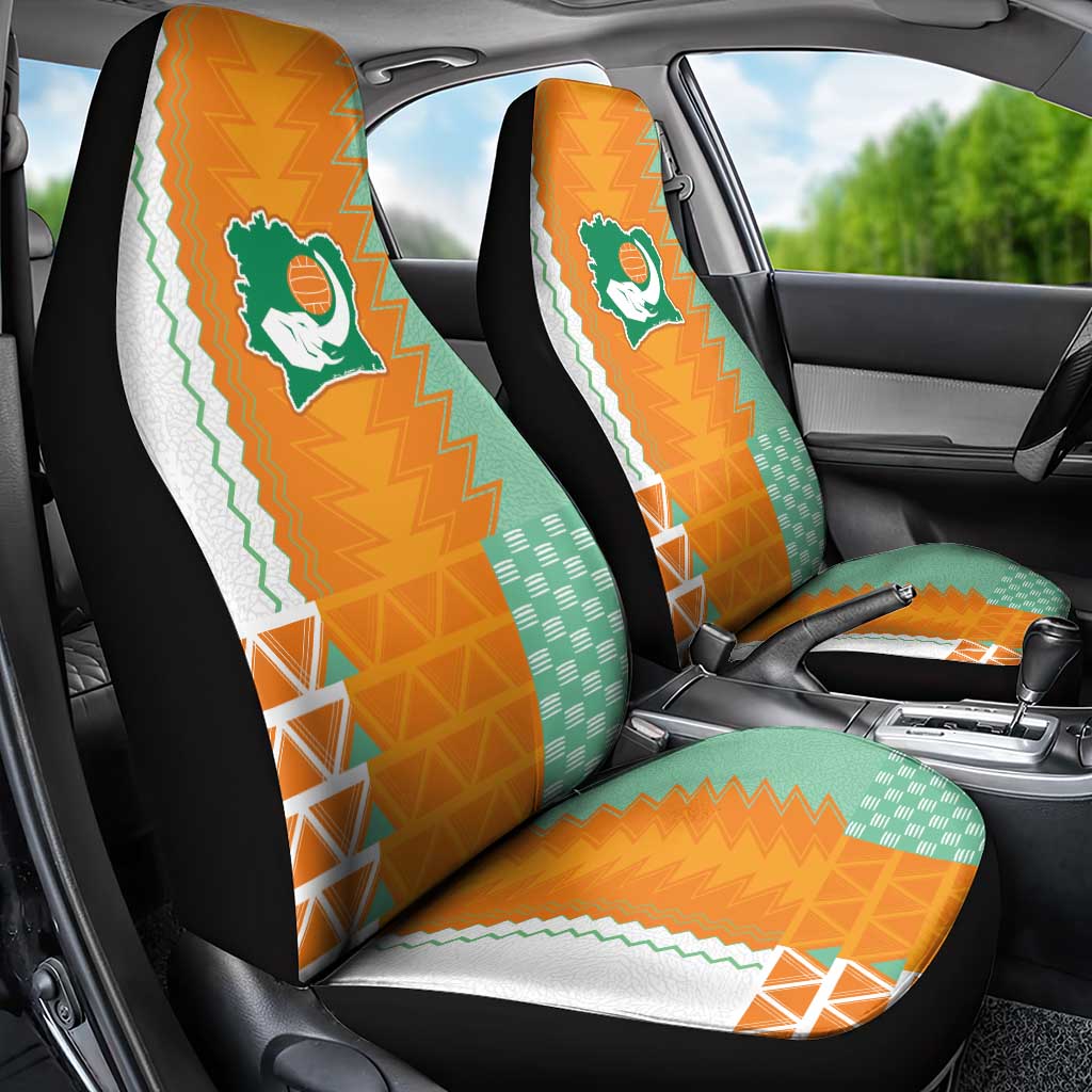 Ivory Coast Football Car Seat Cover Côte d'Ivoire-Tribal Sporty Style - African Pride