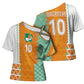 Custom Ivory Coast Football Cross Shoulder Shirt Côte d'Ivoire-Tribal Sporty Style - African Pride