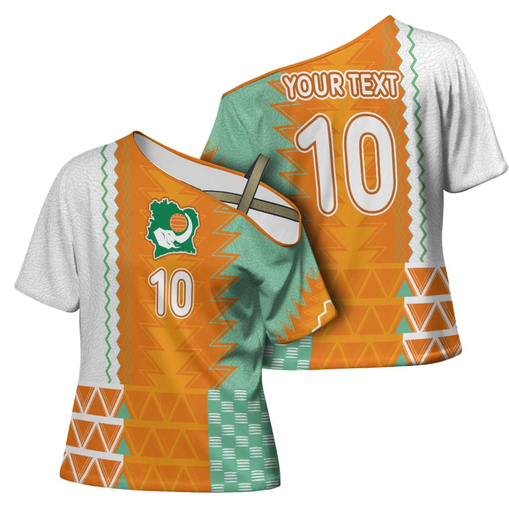 Custom Ivory Coast Football Cross Shoulder Shirt Côte d'Ivoire-Tribal Sporty Style - African Pride