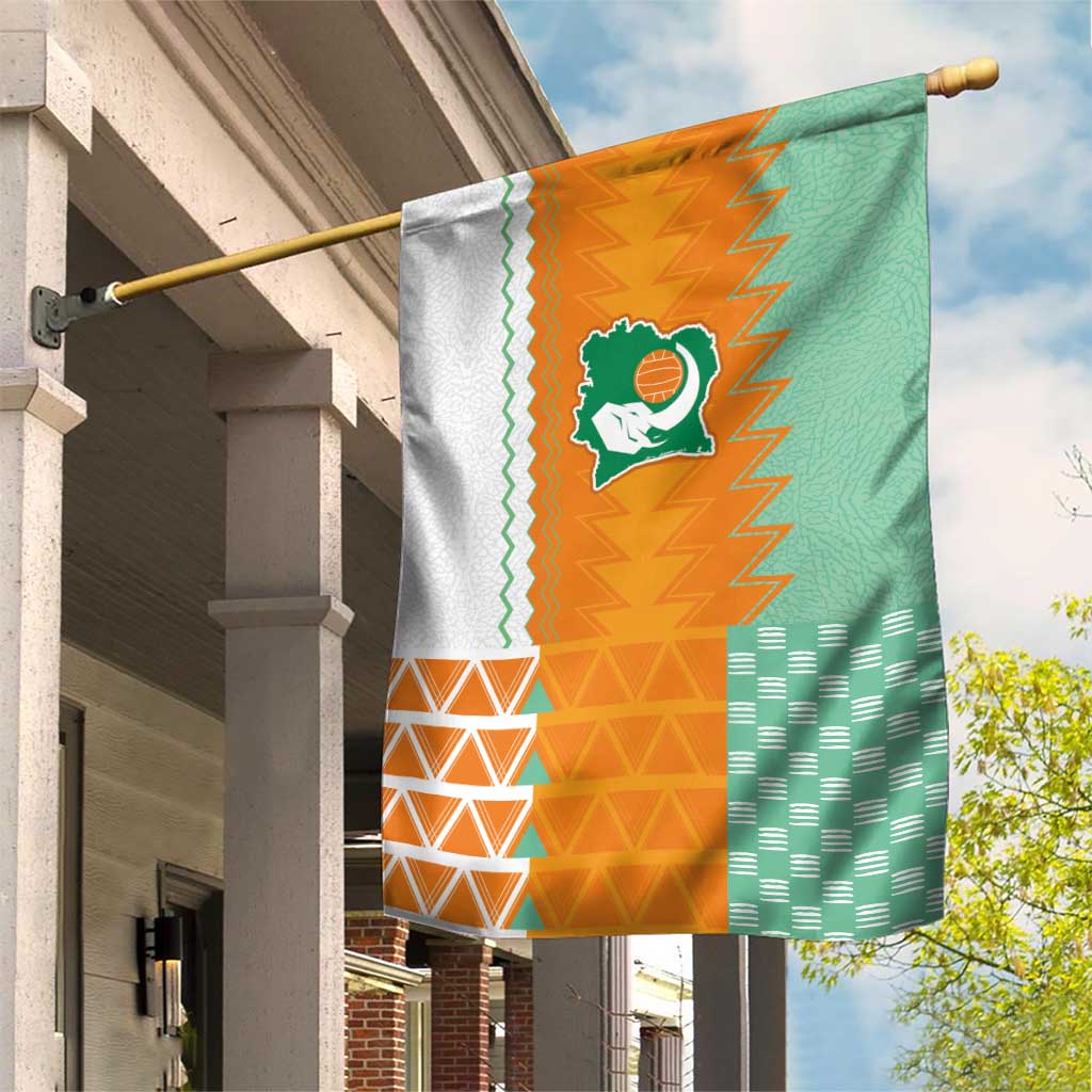 Ivory Coast Football Garden Flag Côte d'Ivoire-Tribal Sporty Style - African Pride