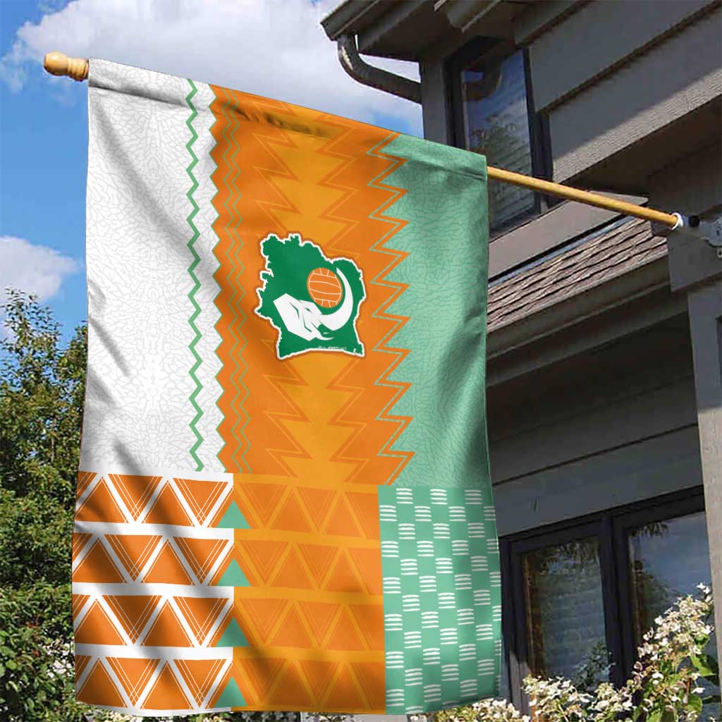 Ivory Coast Football Garden Flag Côte d'Ivoire-Tribal Sporty Style - African Pride