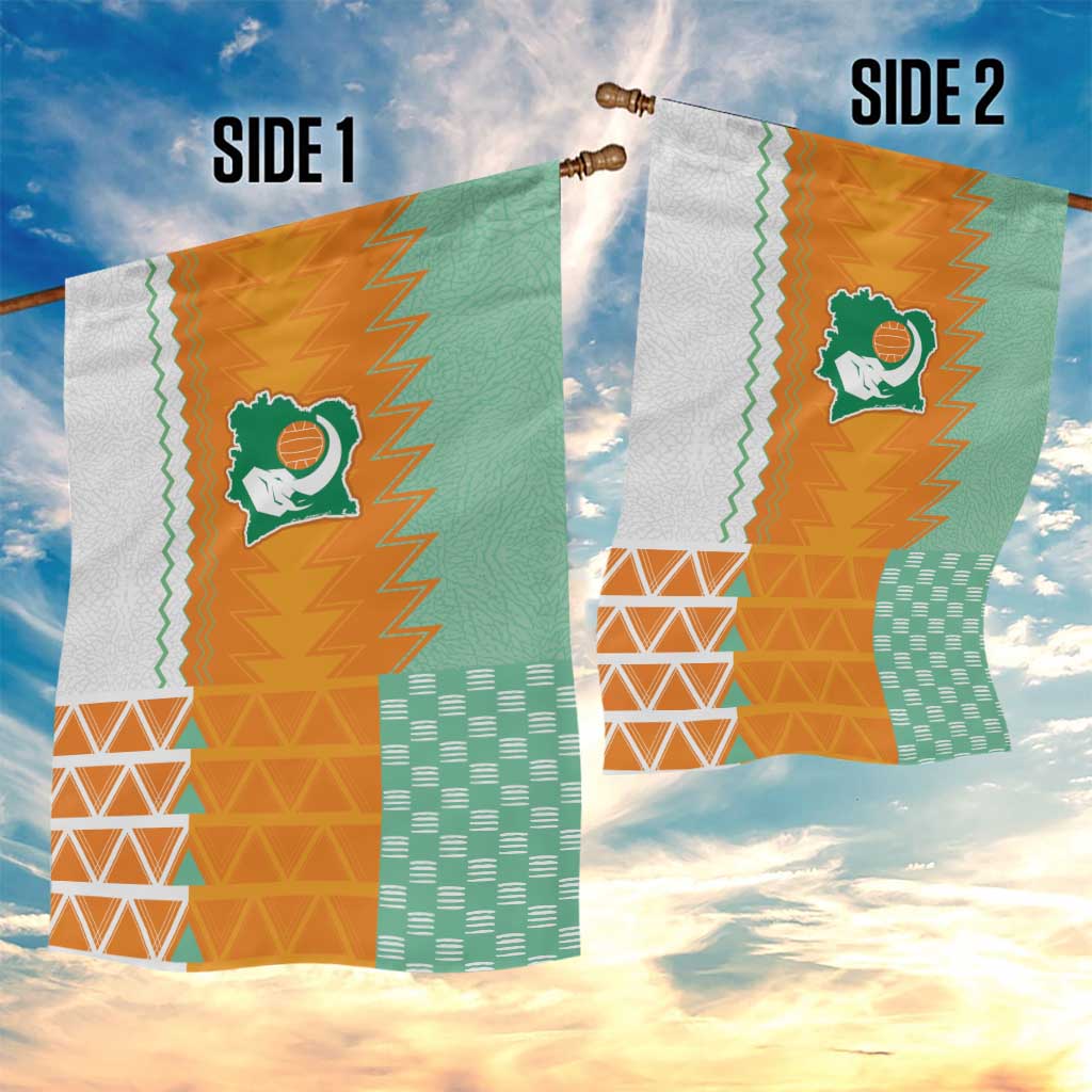 Ivory Coast Football Garden Flag Côte d'Ivoire-Tribal Sporty Style - African Pride