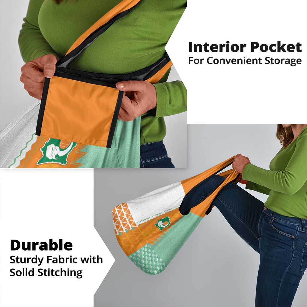 Ivory Coast Football Grocery Bag Côte d'Ivoire-Tribal Sporty Style - African Pride