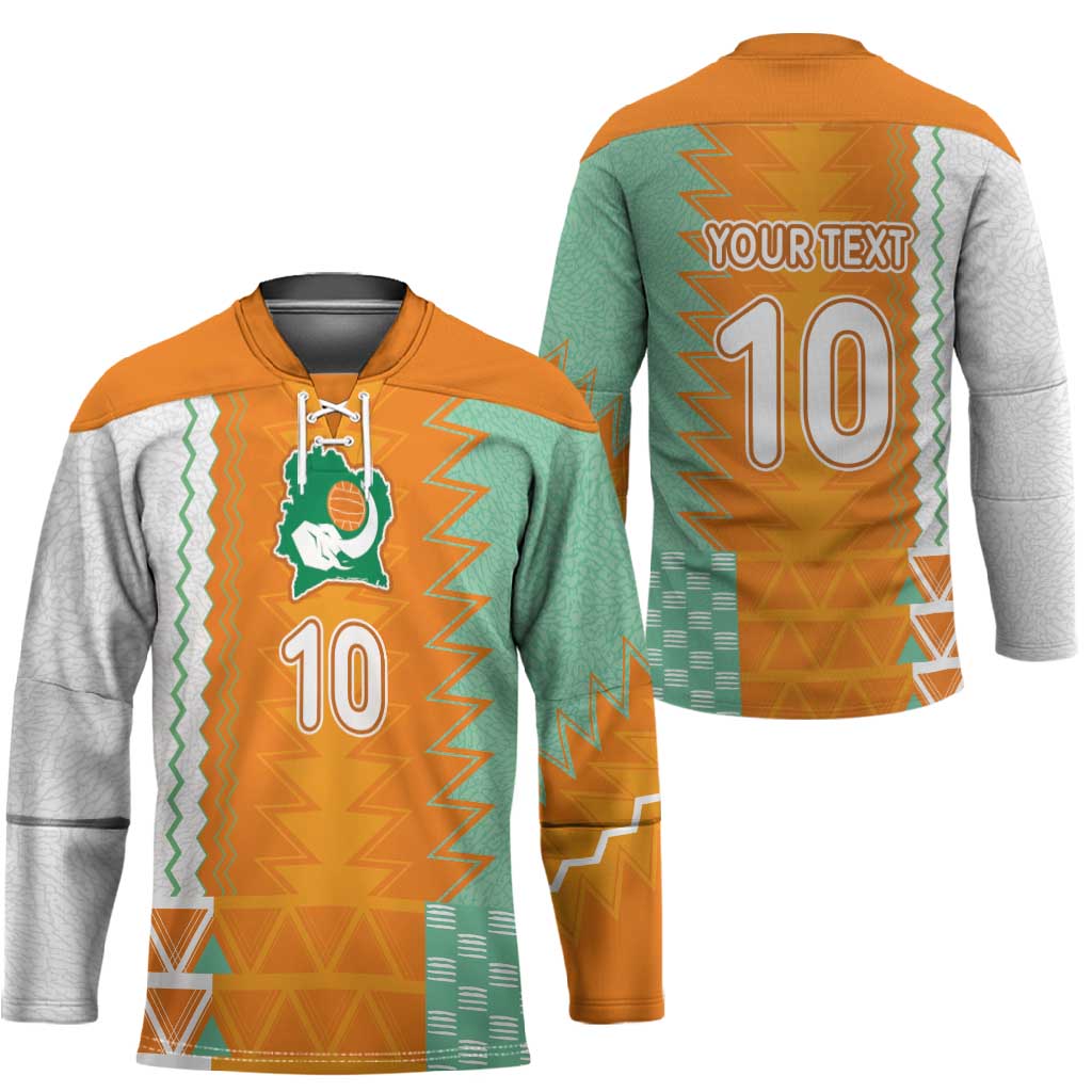 Custom Ivory Coast Football Hockey Jersey Côte d'Ivoire-Tribal Sporty Style - African Pride