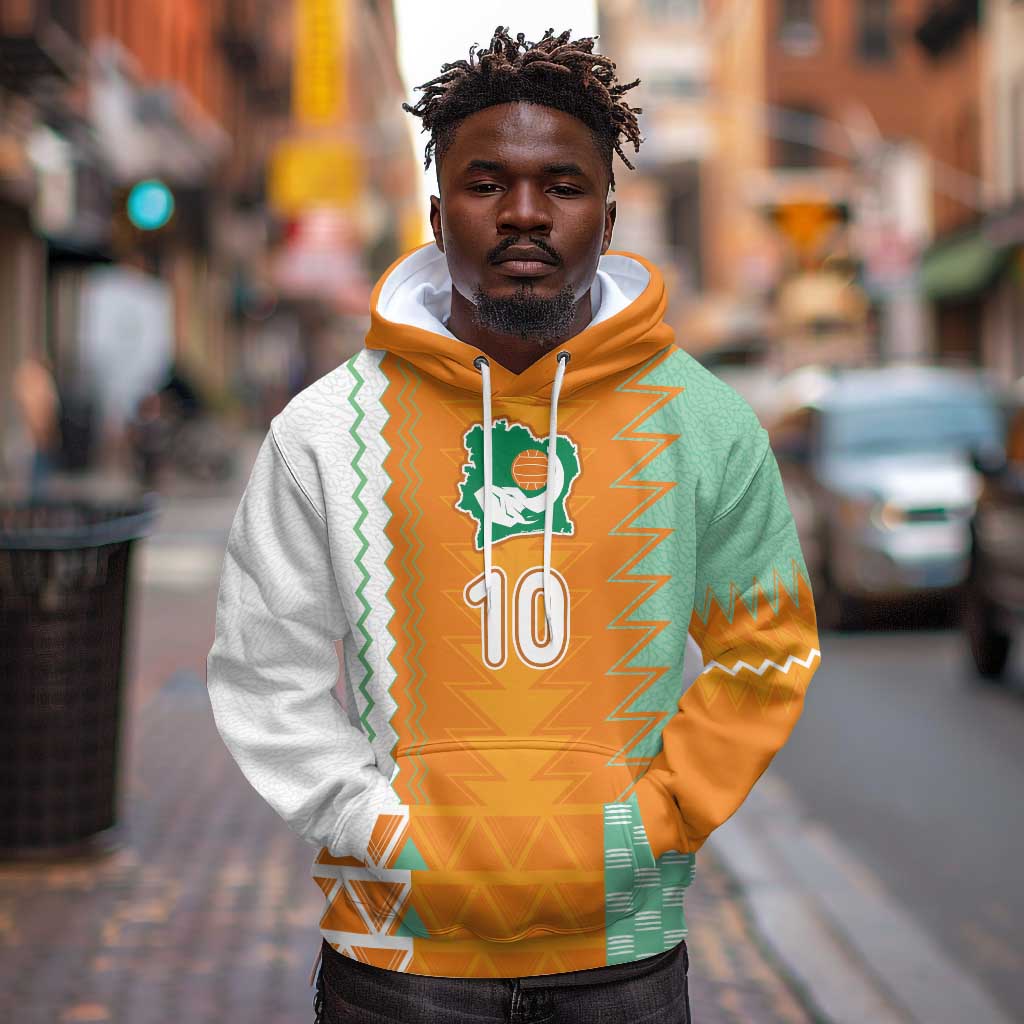 Custom Ivory Coast Football Hoodie Côte d'Ivoire-Tribal Sporty Style - African Pride