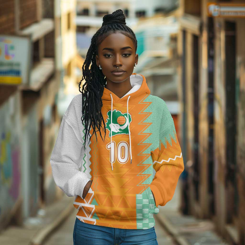 Custom Ivory Coast Football Hoodie Côte d'Ivoire-Tribal Sporty Style - African Pride
