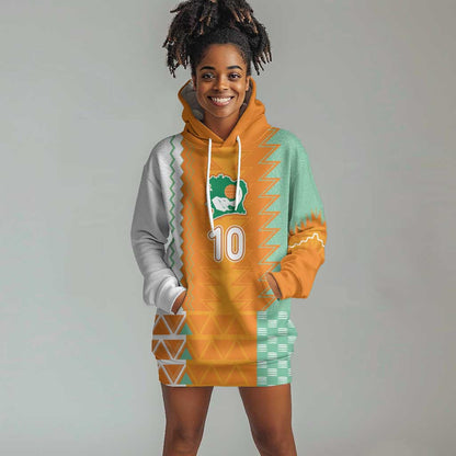 Custom Ivory Coast Football Hoodie Dress Côte d'Ivoire-Tribal Sporty Style - African Pride