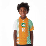 Custom Ivory Coast Football Kid Polo Shirt Côte d'Ivoire-Tribal Sporty Style - African Pride