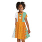 Custom Ivory Coast Football Kid Short Sleeve Dress Côte d'Ivoire-Tribal Sporty Style - African Pride