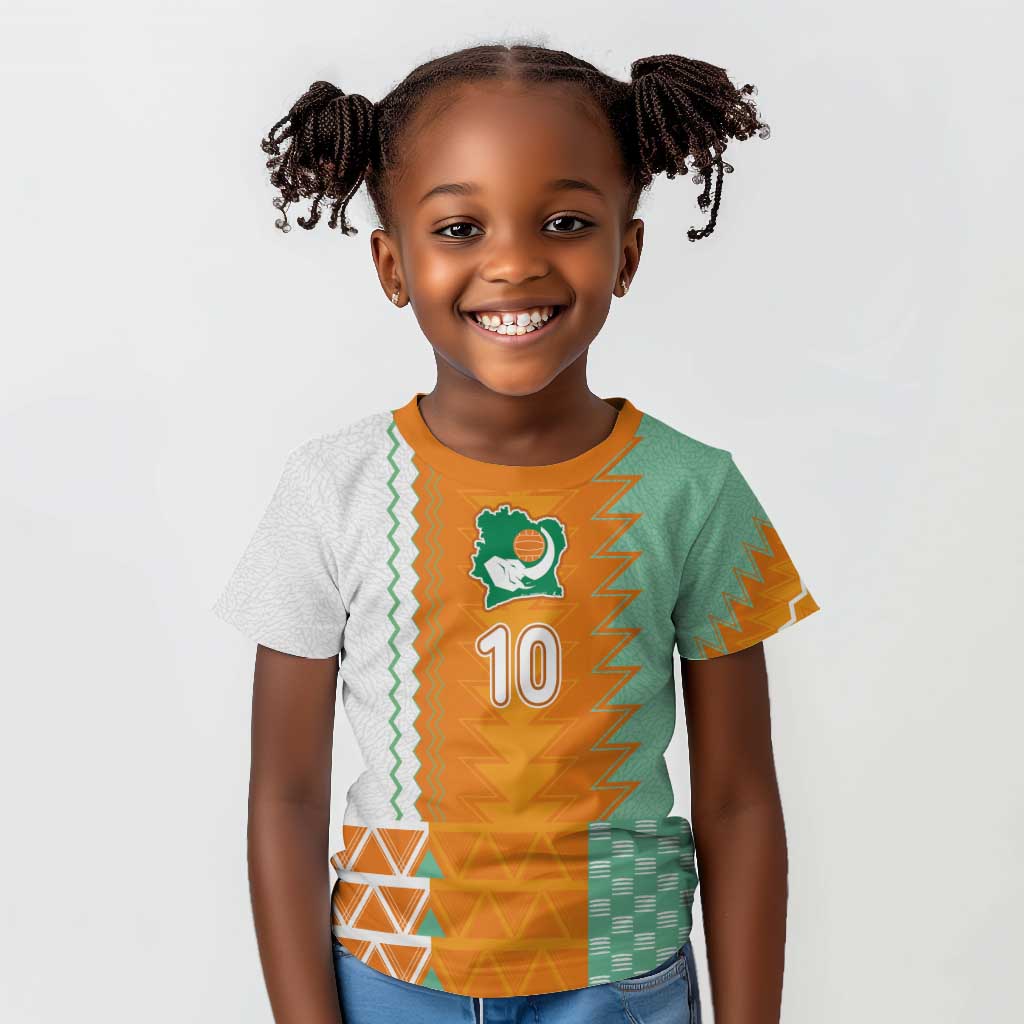 Custom Ivory Coast Football Kid T shirt Côte d'Ivoire-Tribal Sporty Style - African Pride