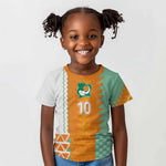 Custom Ivory Coast Football Kid T shirt Côte d'Ivoire-Tribal Sporty Style - African Pride