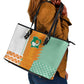 Ivory Coast Football Leather Tote Bag Côte d'Ivoire-Tribal Sporty Style - African Pride