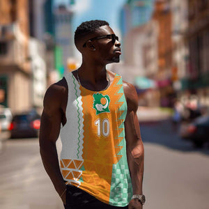 Custom Ivory Coast Football Men Tank Top Côte d'Ivoire-Tribal Sporty Style - African Pride