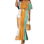 Custom Ivory Coast Football Mermaid Dress Côte d'Ivoire-Tribal Sporty Style - African Pride