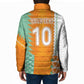 Custom Ivory Coast Football Padded Jacket Côte d'Ivoire-Tribal Sporty Style - African Pride