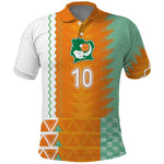 Custom Ivory Coast Football Polo Shirt Côte d'Ivoire-Tribal Sporty Style - African Pride