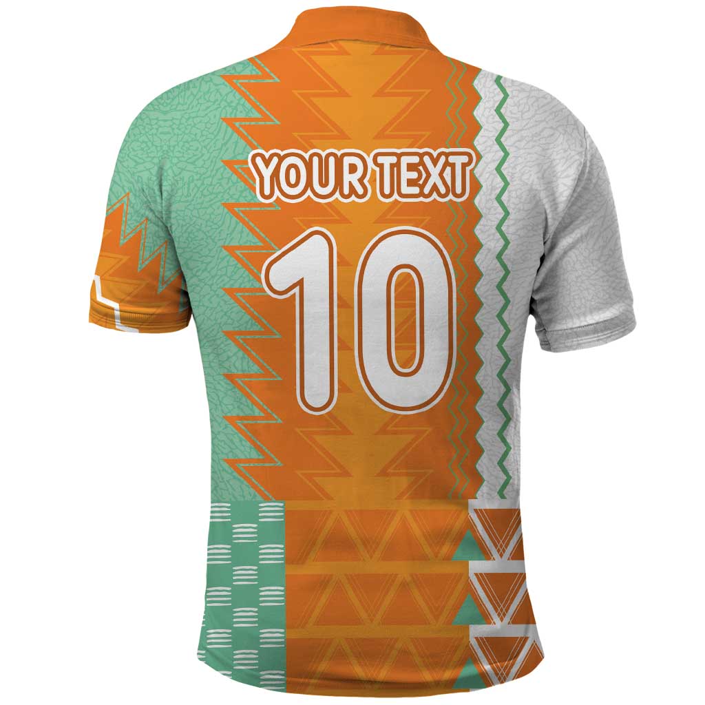 Custom Ivory Coast Football Polo Shirt Côte d'Ivoire-Tribal Sporty Style - African Pride
