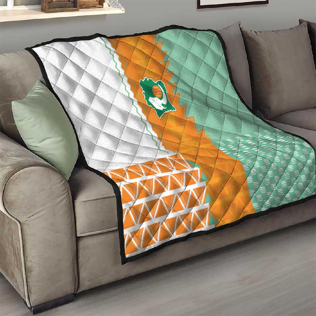 Ivory Coast Football Quilt Côte d'Ivoire-Tribal Sporty Style - African Pride