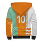 Custom Ivory Coast Football Sherpa Hoodie Côte d'Ivoire-Tribal Sporty Style - African Pride