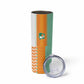 Custom Ivory Coast Football Skinny Tumbler Côte d'Ivoire-Tribal Sporty Style - African Pride
