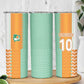 Custom Ivory Coast Football Skinny Tumbler Côte d'Ivoire-Tribal Sporty Style - African Pride