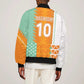 Custom Ivory Coast Football Sleeve Zip Bomber Jacket Côte d'Ivoire-Tribal Sporty Style - African Pride