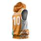 Custom Ivory Coast Football Sleeveless Hoodie Côte d'Ivoire-Tribal Sporty Style - African Pride