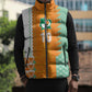 Custom Ivory Coast Football Sleeveless Puffer Jacket Côte d'Ivoire-Tribal Sporty Style - African Pride