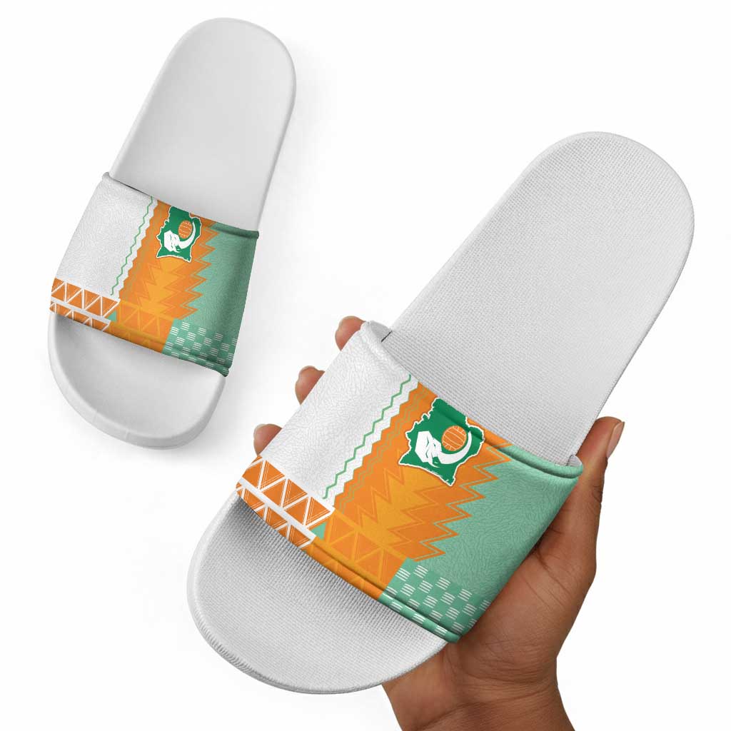 Ivory Coast Football Slide Sandals Côte d'Ivoire-Tribal Sporty Style - African Pride